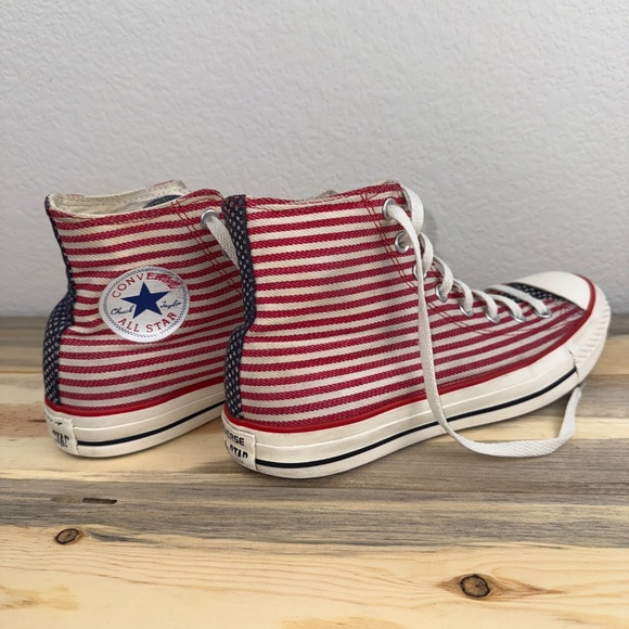 Converse High Top Chuck Taylor All American Stars and Stripes Men's 8 Women's 10 - Picture 5 of 12
